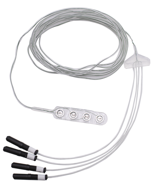 Kortex-Streifenelektrode 4 Kontakt – 1 Streifen mit Kabel Kortex-Streifenelektrode 4 Kontakt – 1 Streifen mit Kabel